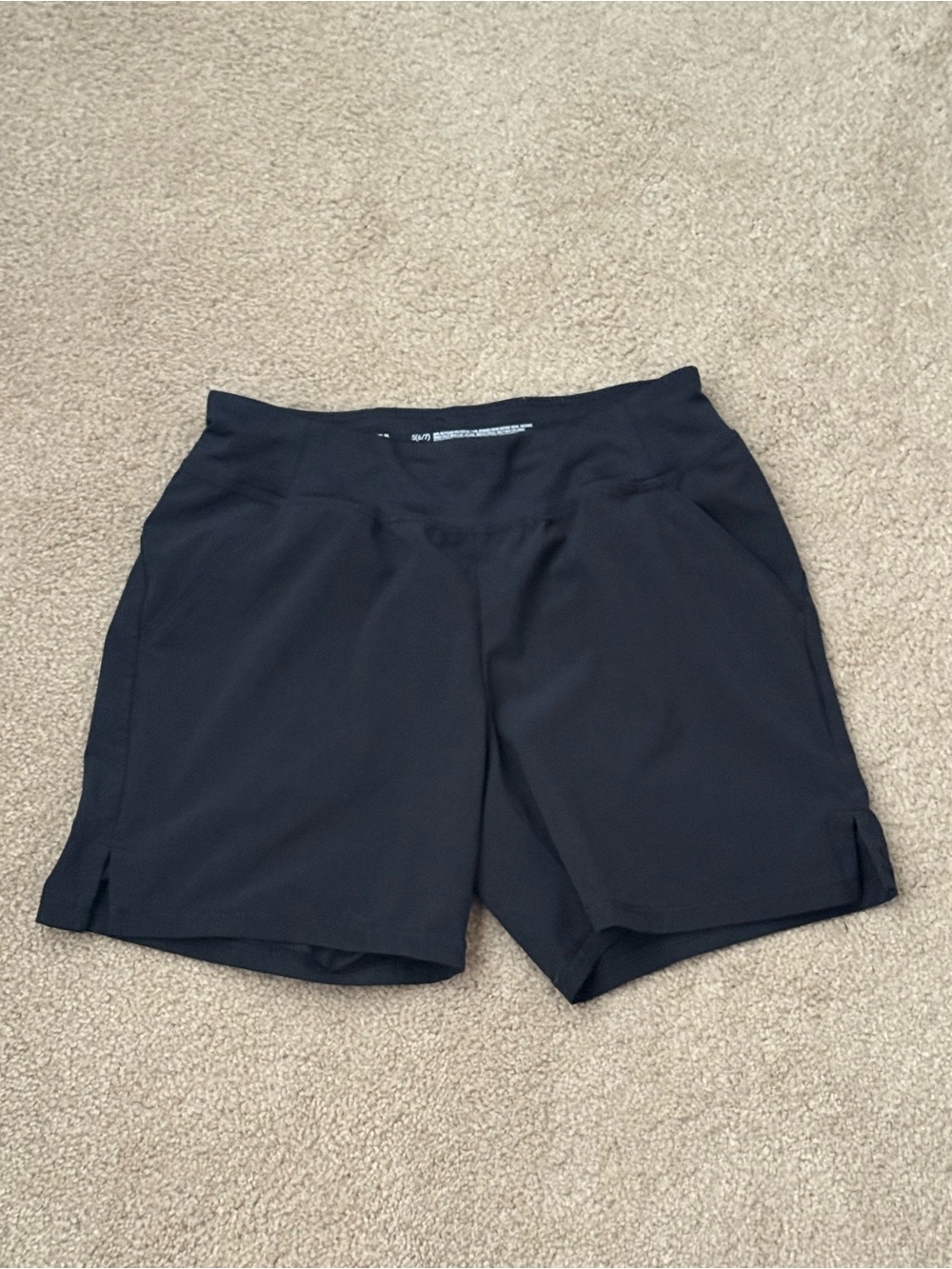 All in Motion Girls’ Black Athletic Shorts Size S 6/7